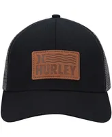 Men's Hurley Black Waves Trucker Snapback Hat