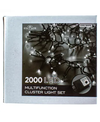 Kurt Adler 2000-Light 65' Cluster Garland with Cool Led Lights