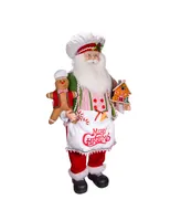 Kurt Adler 40" Christmas Chef Santa with Gingerbread