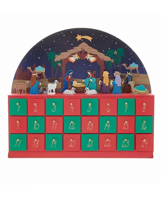 Kurt Adler Wooden Nativity Advent Calendar