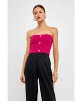 endless rose Women's Boucle Crop Top