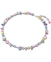Swarovski Silver-Tone Crystal Mixed Cut Collar Necklace, 14" + 1-3/4" extender