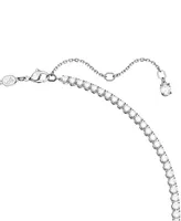 Swarovski Rhodium-Plated Mixed Crystal Tennis Necklace, 15" + 2-3/4"