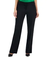 Kasper Petite Mid Rise L-Pocket Straight-Leg Pants