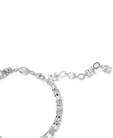 Swarovski Rhodium-Plated Mixed Crystal Double-Row Flex Bracelet