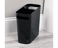 mDesign Plastic Bathroom Set, Bowl Brush/Plunger and Trash Can -Set of 2