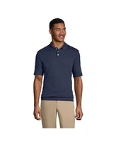 Lands' End Men's School Uniform Short Sleeve Banded Bottom Polo Shirt