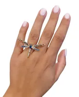 Le Vian Ombre Multi-Gemstone (7/8 ct. t.w.) & Diamond (1/6 ct. t.w.) Dragonfly Ring in 14k Gold