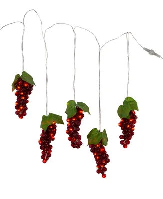 Kurt S. Adler 100-Light Led Grape Light Set with 5 Grape Bunches