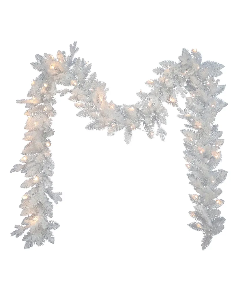 Kurt Adler 9' Pre-Lit Warm Led Jackson Pine Garland