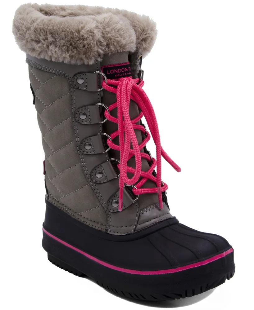 London Fog Big Girls Beckenham Cold Weather Lace Up Boots