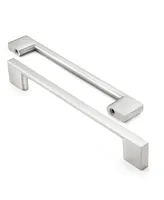 Cauldham Pack Modern Kitchen Cabinet Hardware 6.25" Satin Nickel