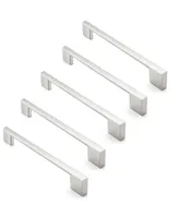 Cauldham Pack Modern Kitchen Cabinet Hardware 6.25" Satin Nickel