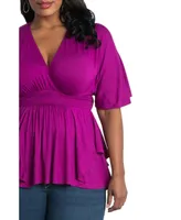 Kiyonna Plus Size Promenade Jersey Top