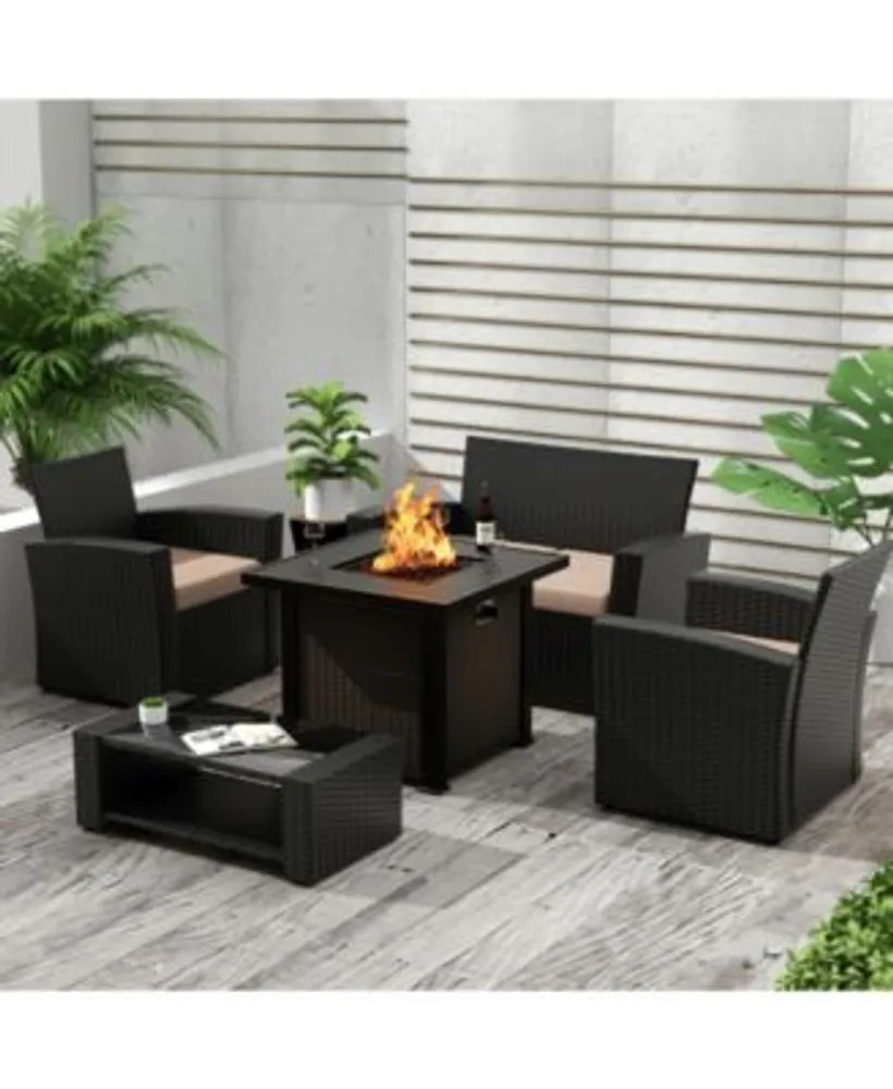 Westintrends Coastal Outdoor Wicker Conversation Sets Collection