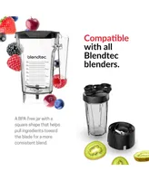 Blendtec 75 oz FourSide Jar - Four-Sided Replacement Blender Jar - Compatible with Most Blenders - 32 oz Blending Capacity