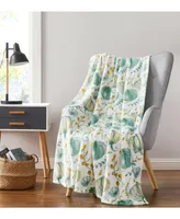 Kate Aurora Teal Halloween Harvest Pumpkins Oversized Blanket Accent Throw - 50 in. W x 70 in. L