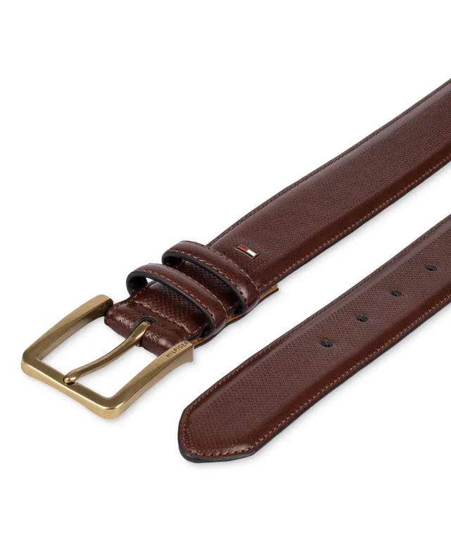 Tommy Hilfiger Men's Double-Loop Feather-Edge Belt