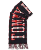 Tommy Hilfiger Men's Plaid Logo Scarf