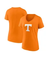 Women's Fanatics Tennessee Orange Volunteers Evergreen Logo V-Neck T-shirt