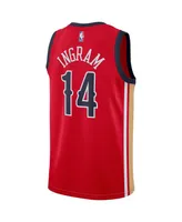 Men's and Women's Jordan Brandon Ingram Red New Orleans Pelicans Swingman Jersey - Statement Edition