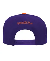 Big Boys and Girls Mitchell & Ness Purple, Orange Phoenix Suns Two-Tone Snapback Hat