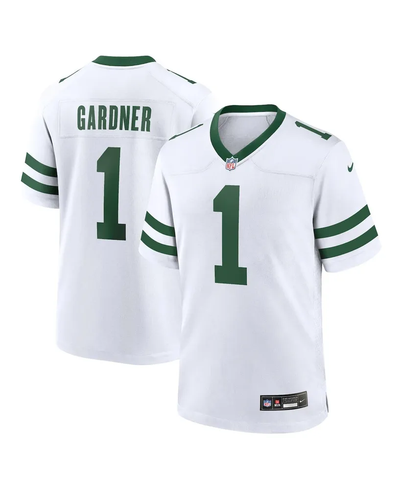 Men's Majestic Threads Sauce Gardner Black New York Jets Oversized Player Image T-Shirt