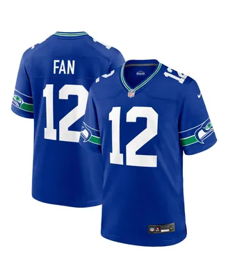 Men's Nike 12th Fan Royal Seattle Seahawks Throwback Player Game Jersey