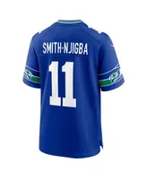 Men's Nike Jaxon Smith-Njigba Royal Seattle Seahawks Throwback Player Game Jersey