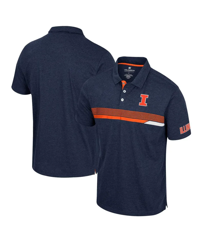 Men's Colosseum Navy Illinois Fighting Illini No Problemo Polo Shirt