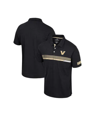 Men's Colosseum Black Vanderbilt Commodores No Problemo Polo Shirt