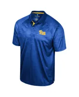 Men's Colosseum Royal Pitt Panthers Honeycomb Raglan Polo Shirt