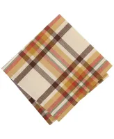 Elrene Russet Harvest Woven Plaid Napkins, Set of 8, 17" x 17"