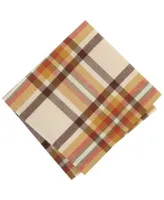 Elrene Russet Harvest Plaid Table Linens Collection