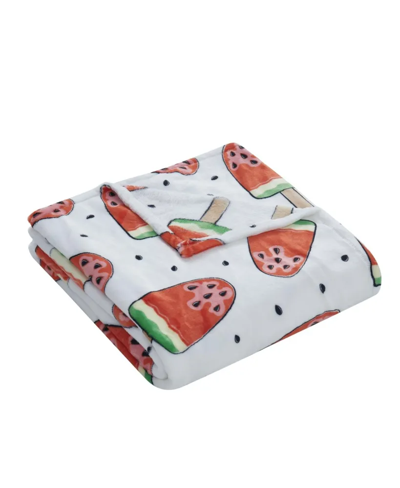 Kate Aurora Watermelon Popsicles Ultra Soft & Plush Oversized Throw Blanket - 50 in. W x 70 in. L