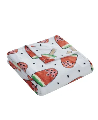 Kate Aurora Watermelon Popsicles Ultra Soft & Plush Oversized Throw Blanket - 50 in. W x 70 in. L