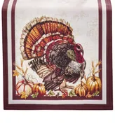 Elrene Autumn Heritage Turkey Engineered Table Runner, 13" x 70"