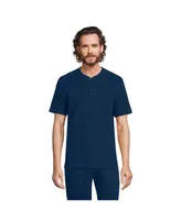 Lands' End Men's Waffle Short Sleeve Pajama Henley