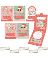 Big Dot of Happiness Groovy Christmas - Assorted Pastel Holiday Party - Funny Money Cards - Set of 6 - Assorted Pre