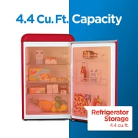 Commercial Cool 4.4 Cu. Ft. Retro Refrigerator,Red