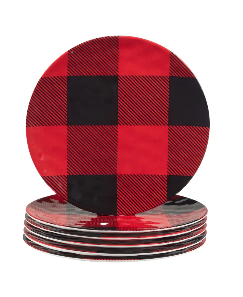 Certified International Buffalo Plaid 11" Set of 6 Dinner Plate