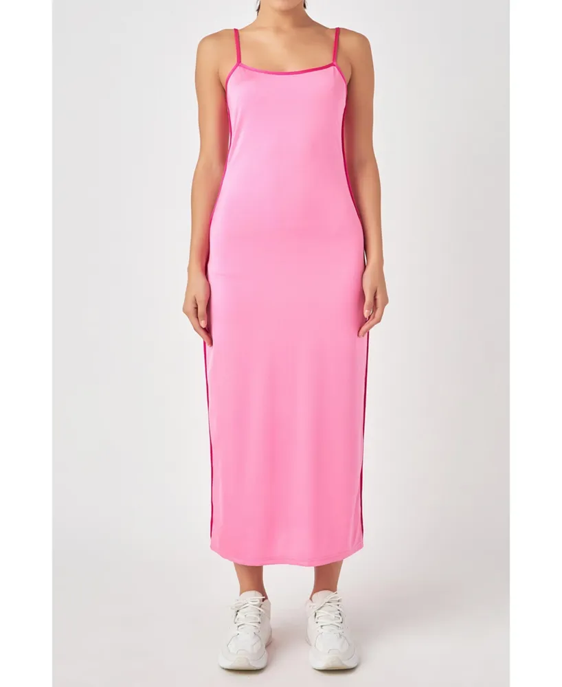 endless rose Women's Contrast Binding Maxi Dress