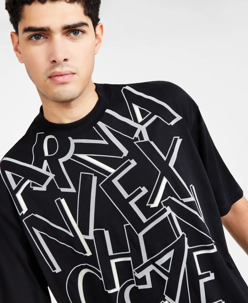 A|X Armani Exchange Men's Relaxed-Fit Short-Sleeve Logo Graphic T-Shirt