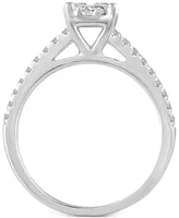 Diamond Pear-Shaped Cluster Engagement Ring (3/4 ct. t.w.) in 14k White Gold