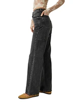 Free People Women's Tinsley Cotton Baggy High-Rise Jeans