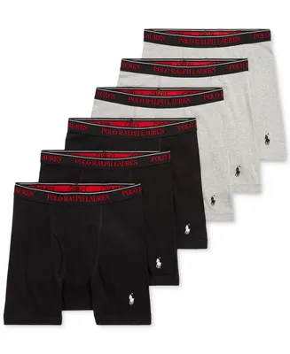 Polo Ralph Lauren Men's 5 +1 Free Bonus Pack. Classic-Fit Cotton Boxer Briefs