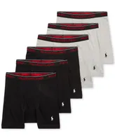 Polo Ralph Lauren Men's 5 +1 Free Bonus Pack. Classic-Fit Cotton Boxer Briefs