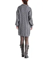 Steve Madden Women's Debbie Cable-Knit Sweater Dress