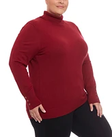 Joseph A Plus Size Long Sleeve Turtleneck Sweater