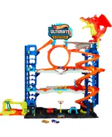 Hot Wheels City Ultimate Garage Playset with 2 Die-Cast Cars, Toy Storage For 50 Plus Cars - Multi